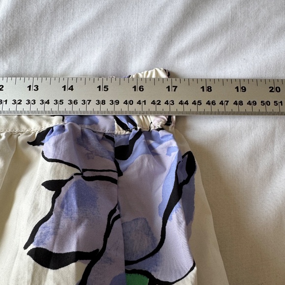 Women's Floral Pull On Elastic Waist Flared Tiered Maxi Skirt White Large Boho - Picture 8 of 12